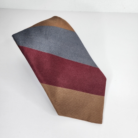 CHRISTIAN DIOR Thick Stripe SilkTie. - Picture 1 of 5